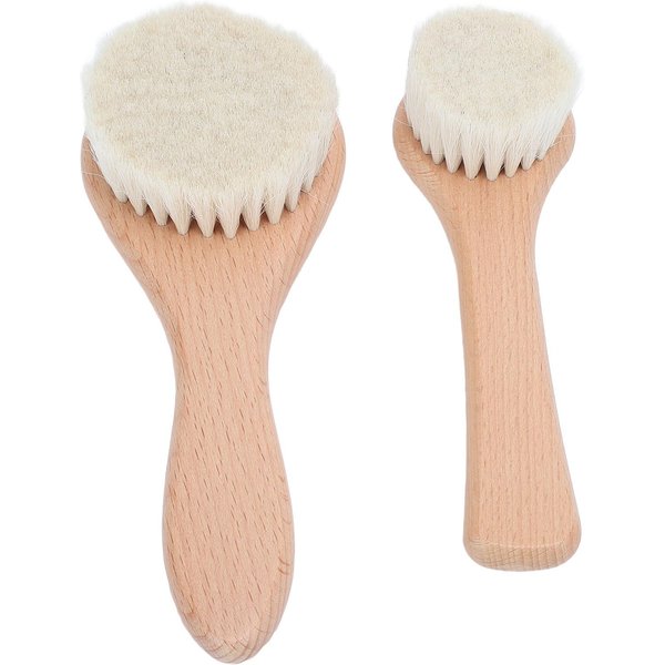 2 Szt. Szczotka Pod Prysznic Wielorazowa Szczotka Do KąPieli Szczotka Do PlecóW Pod Prysznic Z AntypośLizgowym Uchwytem Do Szamponowania Beige-image