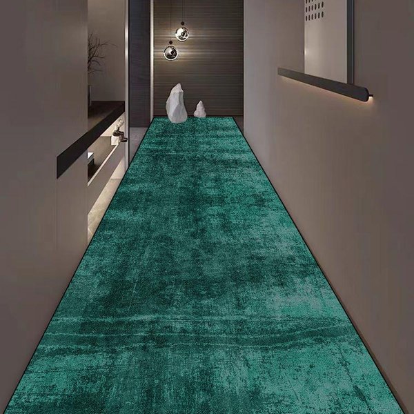Alfombras De Pasillo Largo De Color SóLido FáCil Limpieza DecoracióN De Sala De Estar Alfombra Hogar Pasillo Corredor Alfombra Antideslizante Felpudo De Entrada Recibidor 80X300Cm 31.5X118In-image