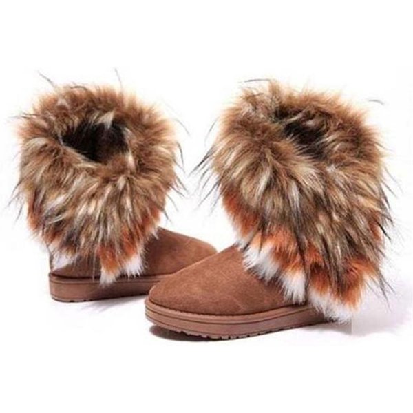 Botas De Nieve Informales Y CóModas Para Mujer, Botines CáLidos, Zapatos De Nieve, Botas Gruesas De AlgodóN De Tubo Alto, Moda De Invierno 36 Amarillo-image