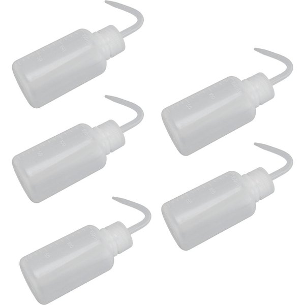 5PCS Botellas De Lavado De Seguridad Botella De PláStico Squeezable Botella VacíA Multiusos Para Limpiar Regar White-image