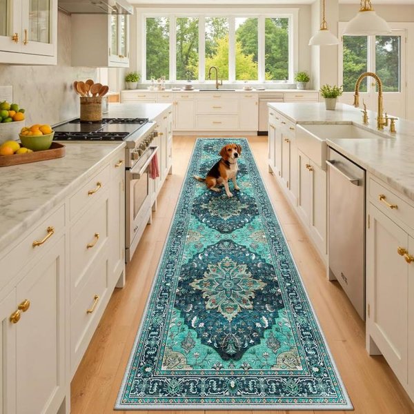 Boho Dywanik Runner AntypośLizgowy Odporny Na ZużYcie DłUgi Dywanik PodłOgowy Do Przedpokoju Kuchni Sypialni WystróJ Domu 60X200Cm 24X80Inch-image