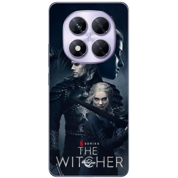 Funda - Xiaomi - Redmi Note 14 Pro 5G - Flexible - Negra - The Witcher (Geralt, Yennefer, Ciri)-image