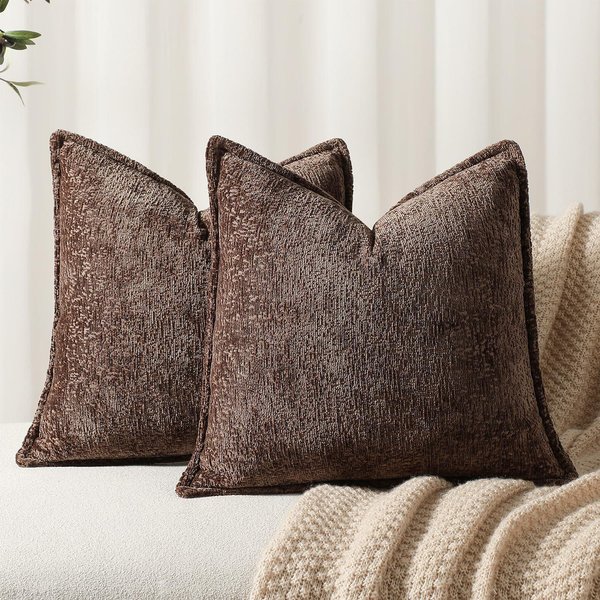 Poszewki Na Poduszki Dekoracyjne Neutralne MięKkie Poszewki Z Chenille Poszewki Na Poduszki W Stylu Rustykalnym Do Nowoczesnego Domu Sofa Sypialnia Salon WystróJ 45X45Cm-image