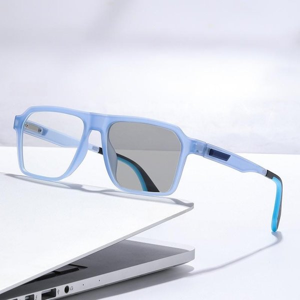 MęSkie I Damskie Modne Fotochromowe Okulary Korekcyjne BlokująCe Niebieskie ŚWiatłO ZmieniająCe Kolor Okulary PrzeciwsłOneczne Ultralekkie Luksusowe Okulary -4.0 -2.5 Niebieski-image