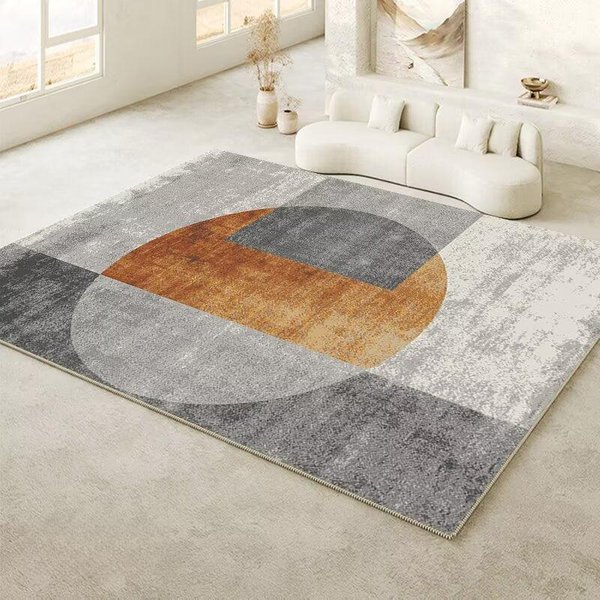 Alfombras Abstractas Grandes Para Sala De Estar Modernas De Lujo Ligero Alfombras Para DecoracióN De Dormitorio 200X300Cm Alfombra De Piso Personalizada Alfombra Para SalóN 80*120Cm Gray-image