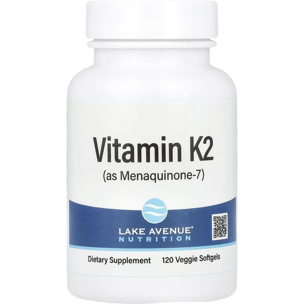 Lake Avenue Nutrition, Vitamina K2 (Menaquinona-7), 50 Mcg, 120 CáPsulas Blandas Vegetales-image