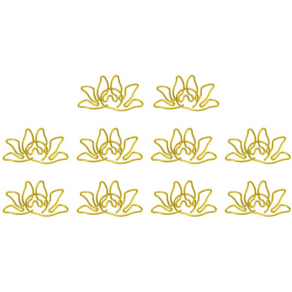 100 Piezas Clips De Papel Con Forma Forma De Flor Metal PortáTil Clips De Oficina Para ClasificacióN De Archivos Documento-image