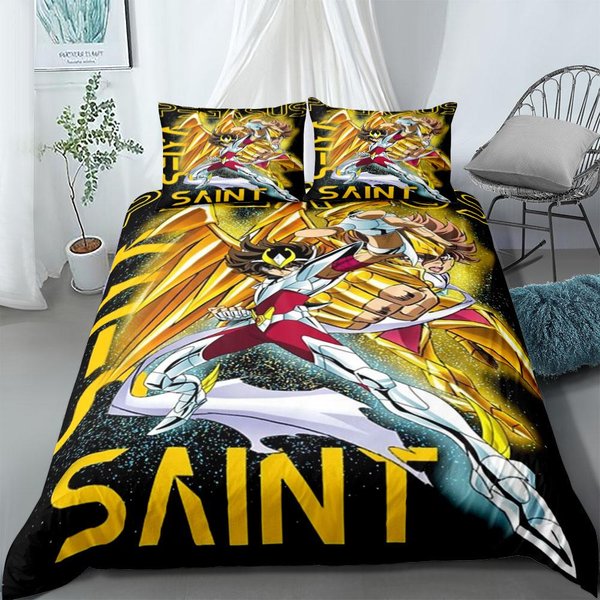 Juego De Funda NóRdica LOS Caballeros DEL Zodiac Sin SáBana Cama King Queen Doble Full Twin Individual Juego De Ropa De Cama 135X200Cm-image