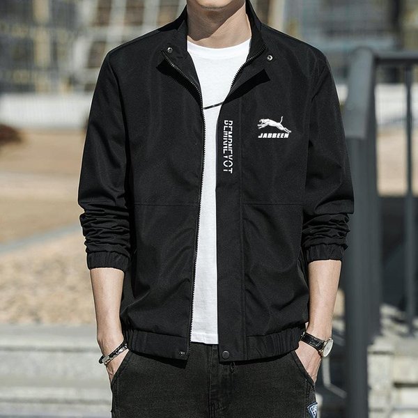 Chaquetas De Primavera Y OtoñO Para Hombre, Chaquetas Casuales Con Capucha Cortavientos Para JóVenes Y De Mediana Edad, Tops De Papá De Moda M Black-image
