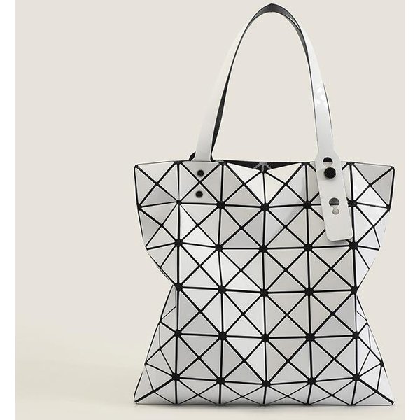 Bolso De Mano JaponéS Nuevo Nicho VersáTil Seis CuadríCulas GeoméTrico Forma De Diamante Moderno Ligero Bolso Tote VersáTil Moderno Para Mujeres-image