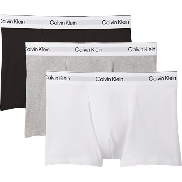 Calvin Klein Casual Logo CóModos Calzoncillos Tipo BóXer De Tiro Medio VersióN Europea Paquete De 3 Ropa Interior Para Hombre LV00NB4286-MP1 L White-image