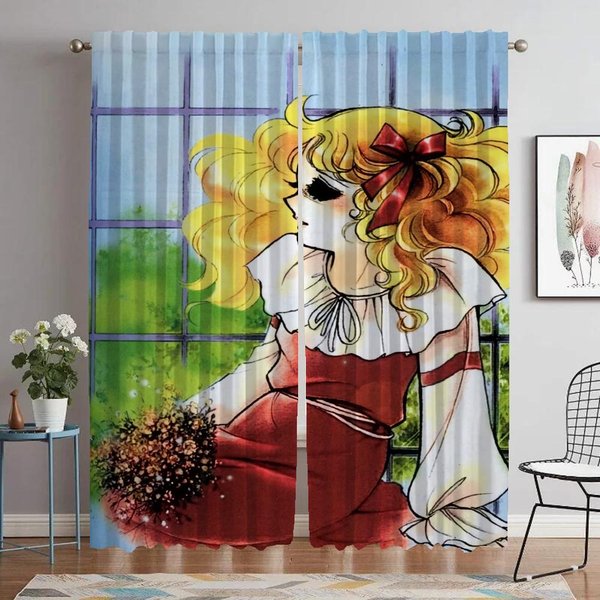 DecoracióN De Halloween Dulce Dulce Cortina De Ventana Para HabitacióN 2 Paneles Cortinas Modernas Para Sala De Estar Cortinas Para Interiores Del Hogar NiñO W60Xh90Cmx2Pcs-Cl-image