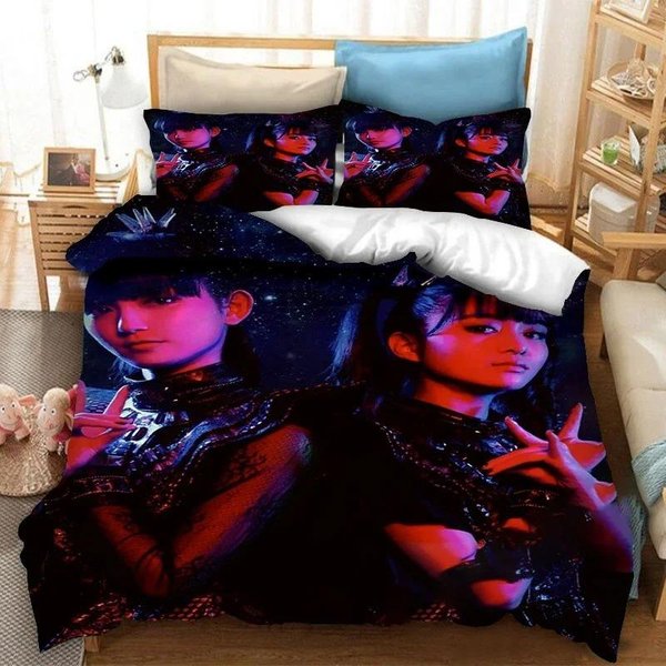 Babymetal Zespół Rockowy Kolekcja PośCieli Poszewka Na KołDrę KołDra Kolekcja PośCieli Poszewka Na Poduszkę Rozmiar KróLewski KróLowej BliźNiaczy ChłOpcy Dziewczynki DorośLi 135X200Cm-2Pcs-image