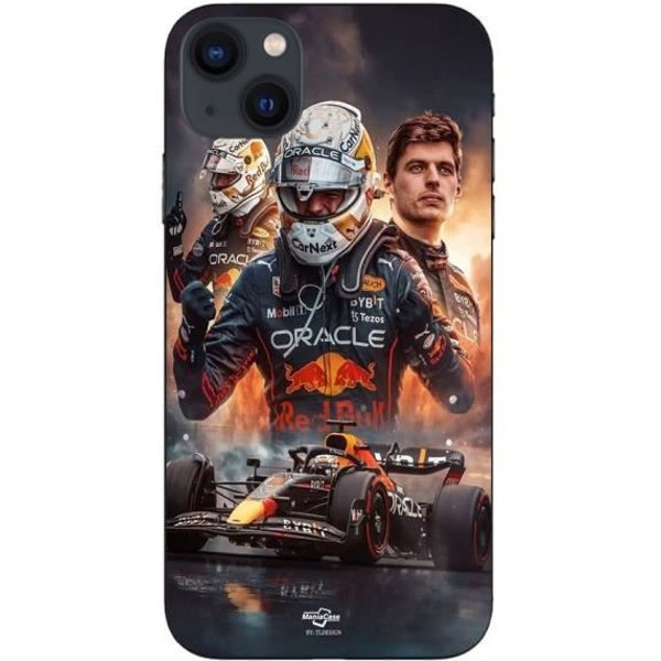 Coque Maniacase Pour Iphone 15 Plus Max Verstappen F1 Art Wallpaper-image