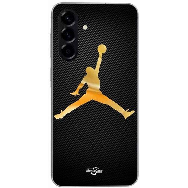 Funda - Maniacase - Samsung Galaxy A26 - Logo Jordan 23 - Silicona - Color Dorado Negro-image