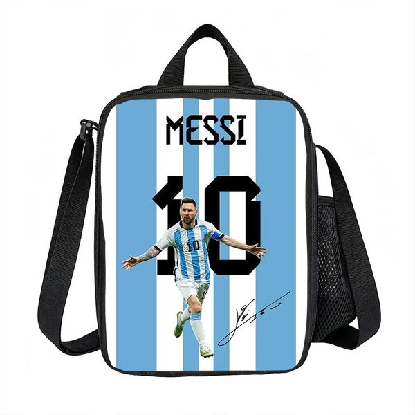 Learn, Travel Izolowane Torby Na Lunch M-Messi Termiczna Torba Gwiazda PiłKi NożNej Pojemnik Na Lunch Szczelna Torba Tote PudełKo Na Lunch Torby Do Przechowywania ŻYwnośCi-image
