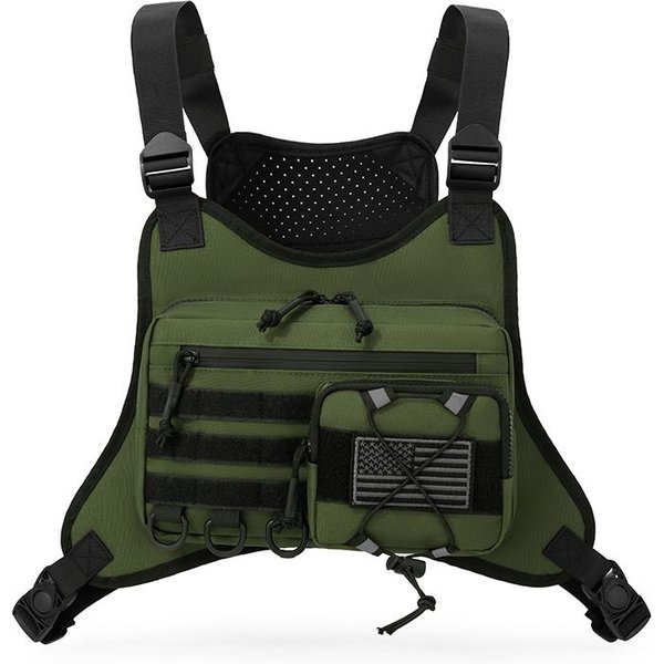 Chaleco Para Hombre Bolsa RiñOneras Bolso De Pecho Para Hombre De Alta Calidad Mochila De Senderismo Tendencia De Moda Bolso Cruzado Al Hombro Para Hombre Herramientas De Pesca-image