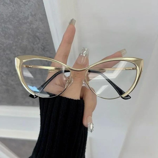 Gafas De Sol Minimalistas Ojo De Gato Mujer Hombre Montura De Metal Gafas De Sol Coloridas Marca De Moda Oculos De Sol Other-image