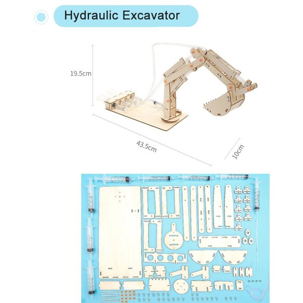 DIY Hecho A Mano PequeñA ProduccióN TecnologíA HidráUlica Modelo FíSico Juguete CientíFico Experimento Proyecto De Juguete Educativo Para NiñO Escolar Y5467YY--image