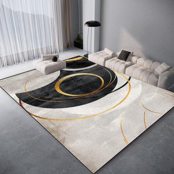 Alfombra Moderna De Lujo Ligero Sala De Estar DecoracióN GeoméTrica Hogar Alfombras De ÁRea Grande 200X300 Dormitorio Sofá Suave Antideslizante Lavable 60*90Cm-image