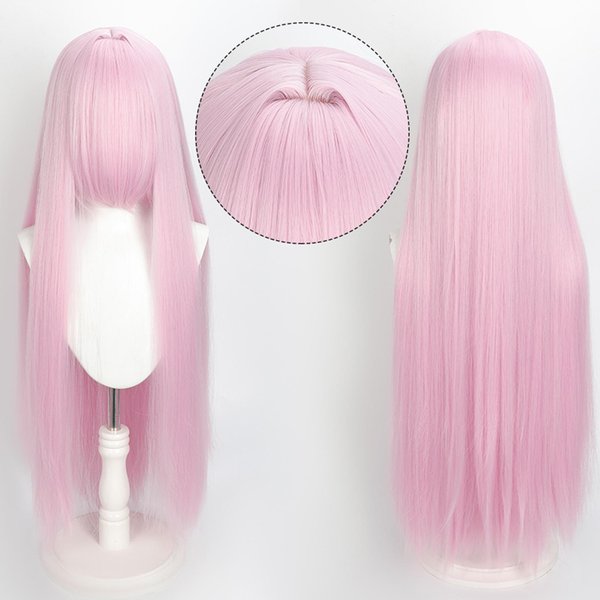 Peluca Colorida De 100Cm Larga Lisa Cosplay Anime Disfraz Fiesta Pelucas SintéTica Resistente Al Calor 40Inches-image