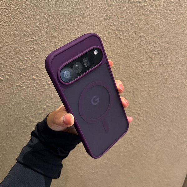 Etui Do Google 10 Pro XL Matowe Do Magnetycznego Bezprzewodowego ŁAdowania Pokrowiec Do Google Pixel 9A 9 10 Pro XL Cienkie Matowe Fundas Google Pixel 10 Pro Fioletowy-image