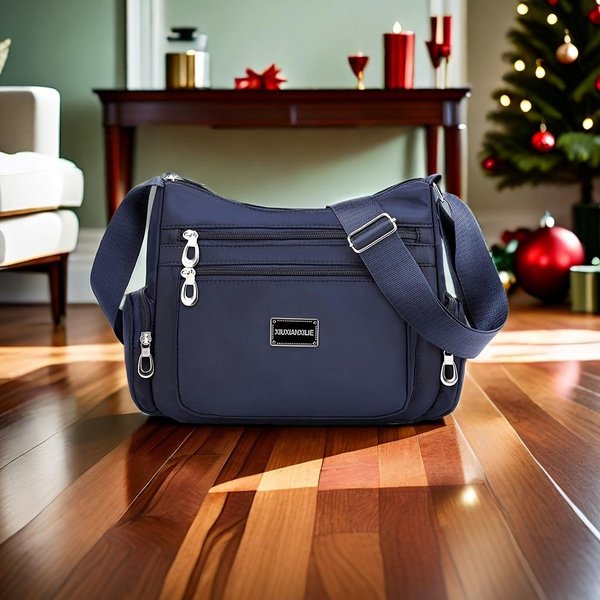 Nowa Torba Jednoramienna Crossbody Damska DużA Pojemność Wielowarstwowa Torba Z PłóTna Nylonowego-image