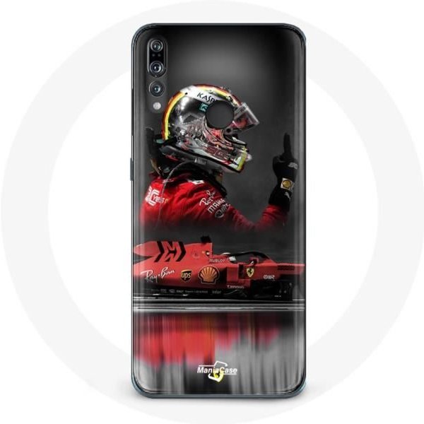 Funda Para Huawei P30 Lite - FóRmula 1 - Sebastian Vettel - Flexible - Roja - ProteccióN Rojo-image