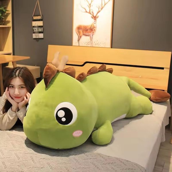 60/80/110/130/150 Cm Gigantyczny Dinozaur Pluszowe Zabawki Pluszowe Lalka Poduszka Do Spania Kawaii DużA Dekoracja Lalka Zwierzę MięKka Poduszka Dla Dziecka 60Cm-image