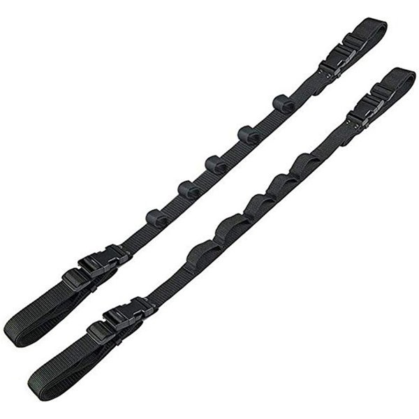 Paquete De 2 Soportes Para CañAs De Pescar Para AutomóVil, Soporte De Almacenamiento Para 5 CañAs De Pescar, Correas Ajustables Para CañAs De Pescar Negro-image