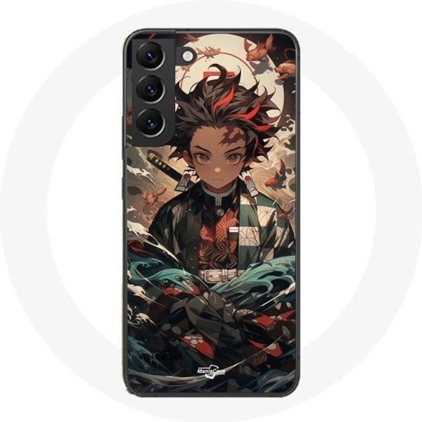 Coque Maniacase Pour Samsung Galaxy S23 Plus Demon Slayer Tanjiro Anime Manga-image