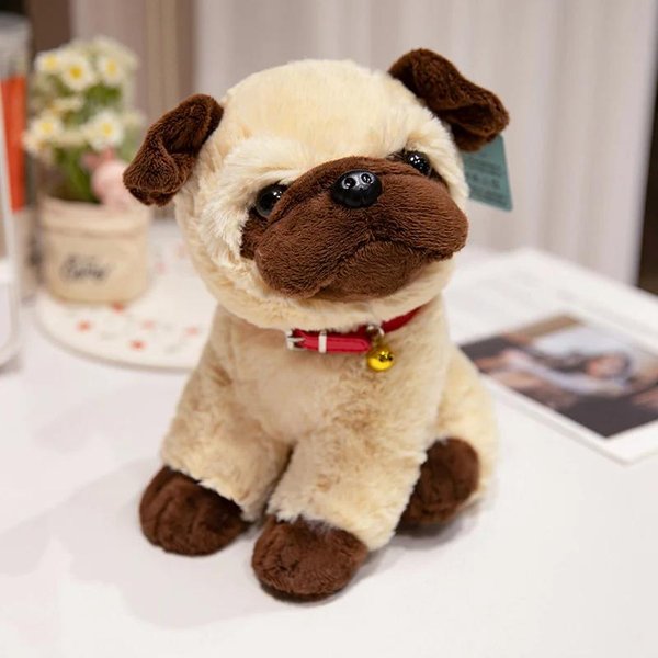 Lindo Peluche De Perro Suave Kawaii MuñEco De Cachorro Animal De Dibujos Animados Corgi Shiba Inu Pug Perro Almohada Rellena Regalo De CumpleañOs De Navidad Para NiñOs 22Cm-image
