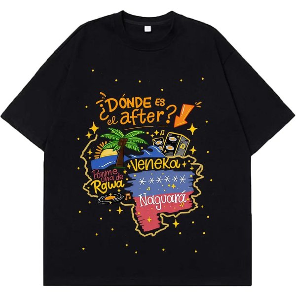 Rawayana ¿Donde Es El After_ Tour 2026 Camiseta GráFica Para Hombre Mujer Tendencia EstéTica Camiseta Verano Holgada Casual Camisetas De AlgodóN Top Xxxl-image