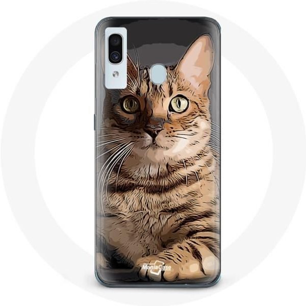 Funda Para Samsung Galaxy A40 Raza De Gatos BengalíEs Dibujo Animado-image