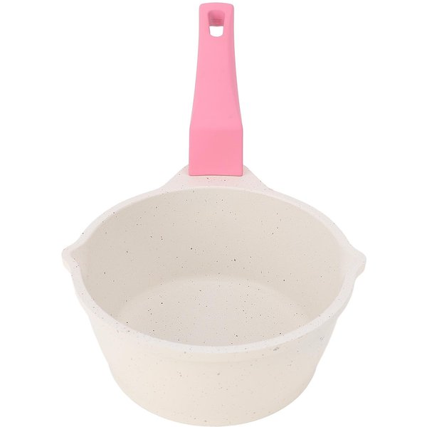 SartéN PequeñA Para Aceite Caliente De Piedra Maifan Con Revestimiento Antiadherente, ProfundizacióN, FáCil Limpieza, Olla Calentadora De Mantequilla Para El Hogar L(For 6.5-9Kg) Pink-image