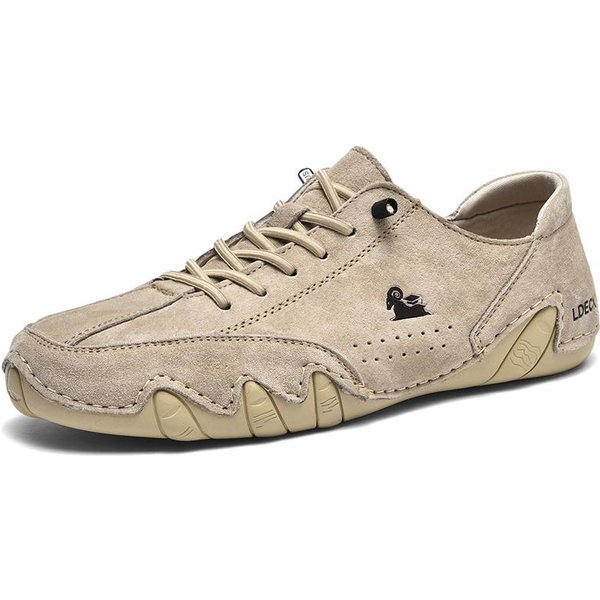 SkóRzane Buty Codzienne Luksusowe MęSkie Botki Modne Wysokie Trampki Buty Designerskie Mokasyny MęSkie Mokasyny Buty Motocyklowe 41 Beige-image