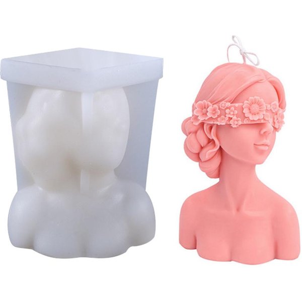 Molde De Silicona Para Velas DIY Molde De Silicona 3D Para FundicióN De Velas Molde Para Hacer Velas Forma De Cuerpo De Mujer-image