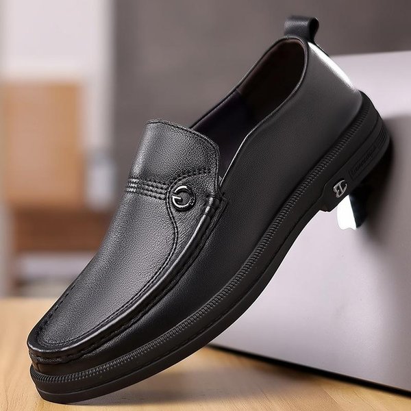 Nuevos Zapatos Doudou De Piel De Vaca Con Capa Superior De Primavera Para Hombre, Zapatos Casuales Sin Cordones Con Estampado De Cocodrilo De Cuero Para Hombre, Zapatos De Hombre De Gran TamañO 48 Gray-image