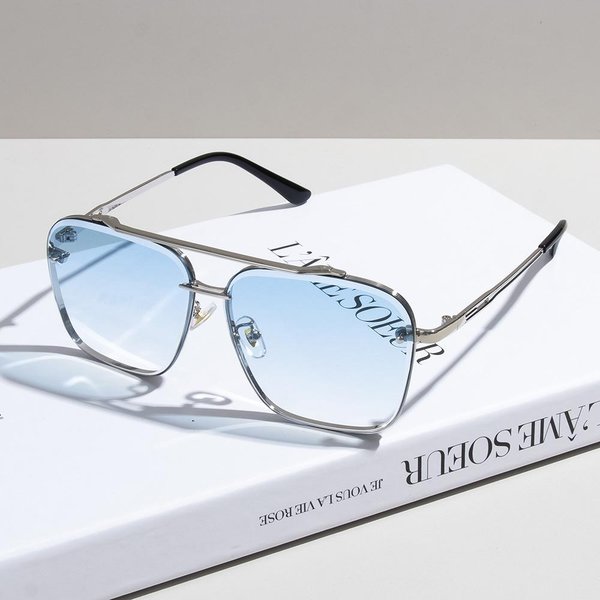 Modne DużE Kwadratowe Okulary PrzeciwsłOneczne MęSkie Luksusowa Marka Okulary PrzeciwsłOneczne Vintage Okulary Damskie Odcienie Okulary Outdoorowe Okulary Uv400 1PC White-image