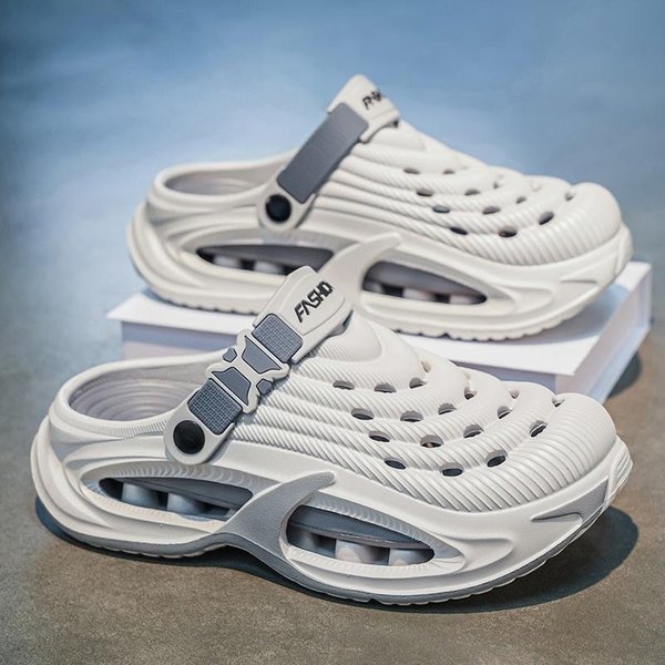 Zuecos De EVA Para Hombre Ligeros Puntera Cerrada Zapatos De JardíN Antideslizantes Suela Blanda Para Playa JardíN Verano Exterior Uso Diario Ligero 41-image