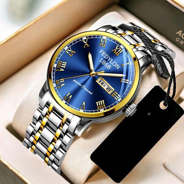 Reloj AutomáTico No MecáNico Reloj De Hombre Impermeable Moderno Doble Calendario Reloj De Moda Luminoso Reloj De Cuarzo From One Piece-image