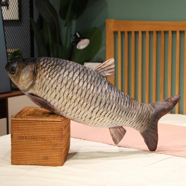30-100 Cm Symulacja Ryb Pluszowe Zabawki Realistyczna Tilapia Karp Leszcz Pluszowa Poduszka Wypchana MięKka Poduszka Pod Plecy Do ŁóżKa Kreatywna Dekoracja Prezent 60Cm-image