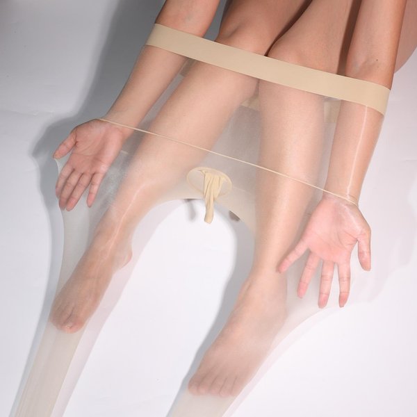 Bezszwowe Rajstopy MęSkie I Damskie, Seksowne BłYszcząCe Aurora DużY Rozmiar Ultracienkie 640 Oczek Wysoki Stan Transgraniczne Open Crotch-image