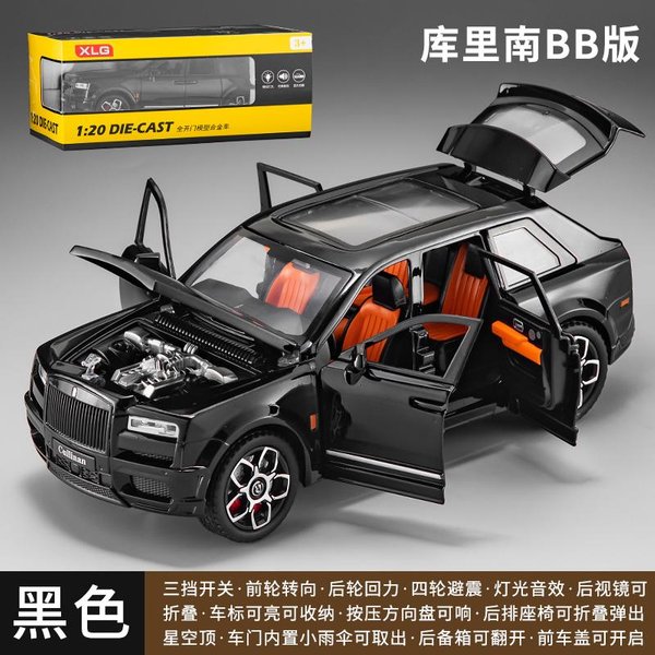 1:20 Role Royce Cullinan Ultra Luksusowy PełNowymiarowy SUV Metalowy Odlewany Model Samochodu DźWięK I ŚWiatłO SamochóD Pull Back Prezent Hobbystyczny Dla Przyjaciela-image