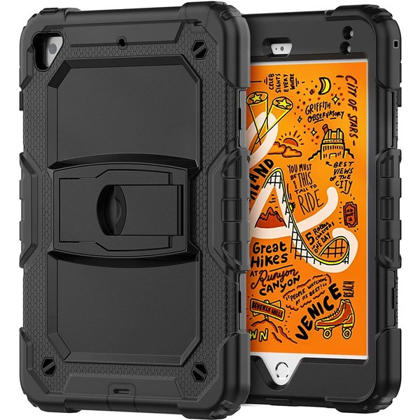 WytrzymałE Etui Ochronne Do Ipad Mini 7 Mini 6 5 4 Z Wbudowaną Podstawką Paskiem Na Ramię Odporne Na WstrząSy Etui Dla Mini 7 6 For Ipad Mini 5 Czarny-image