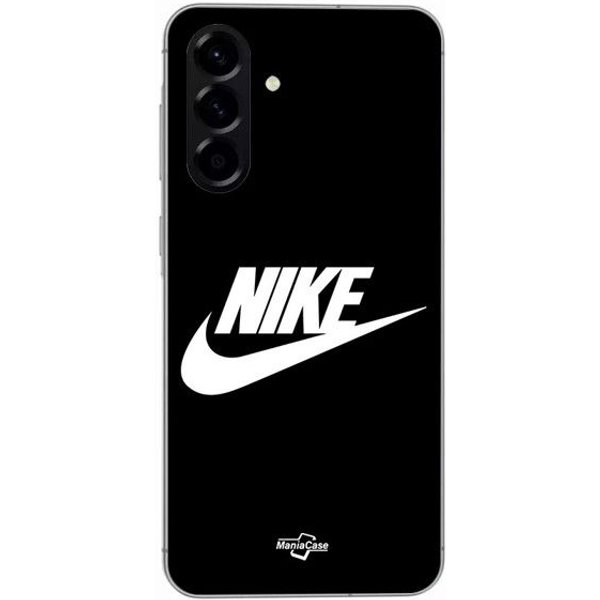 Funda - Maniacase - Samsung Galaxy A36 - Silicona - Flexible - Logo Nike Blanco Negro-image
