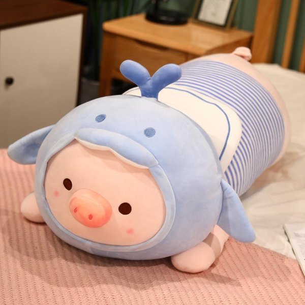 Almohada De Peluche De Cerdo Estilo Nuevo Juguete De Peluche Creativo MuñEco De Cerdo DelfíN MuñEco Infantil Regalo De CumpleañOs 50Cm-image