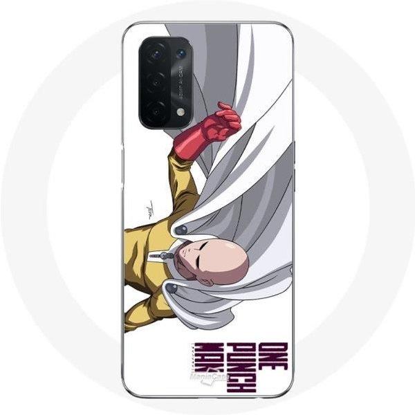 Funda - Maniacase - Oppo A74 5G - One Punch Man - Flexible - Anime - Blanca-image