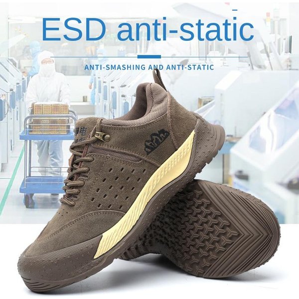 Zapatos De Seguridad AntiestáTicos, Zapatos De Seguro Laboral, Anti-Aplastamiento Y Anti-PerforacióN, Resistentes Al Aceite, ÁCidos Y ÁLcalis, Zapatos De Trabajo 38-image