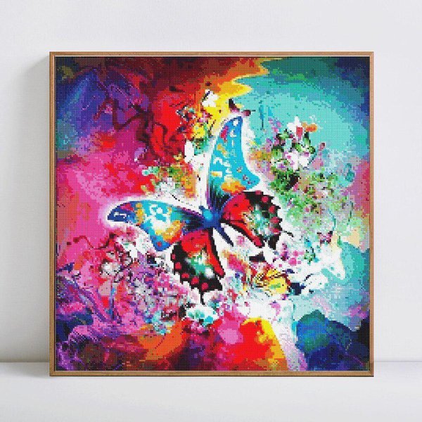 5D DIY Redondo Completo Animal Mariposa Diamante Pintura Bordado Venta Diamante Mosaico Imagen 30X30-image